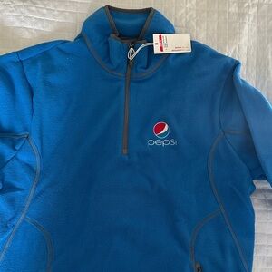 Pepsi Men's Zip-Up Blue fleece